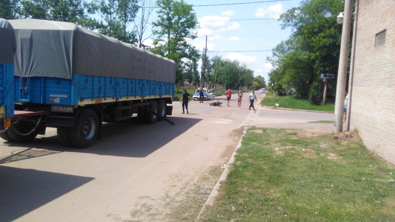 Joven herida en accidente de tránsito